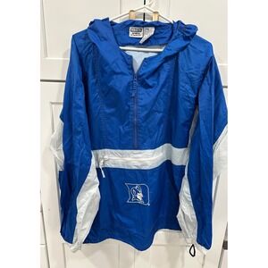 Vintage Duke Blue Devils Hibbett Sports Windbreaker Jacket Pullover Mens L